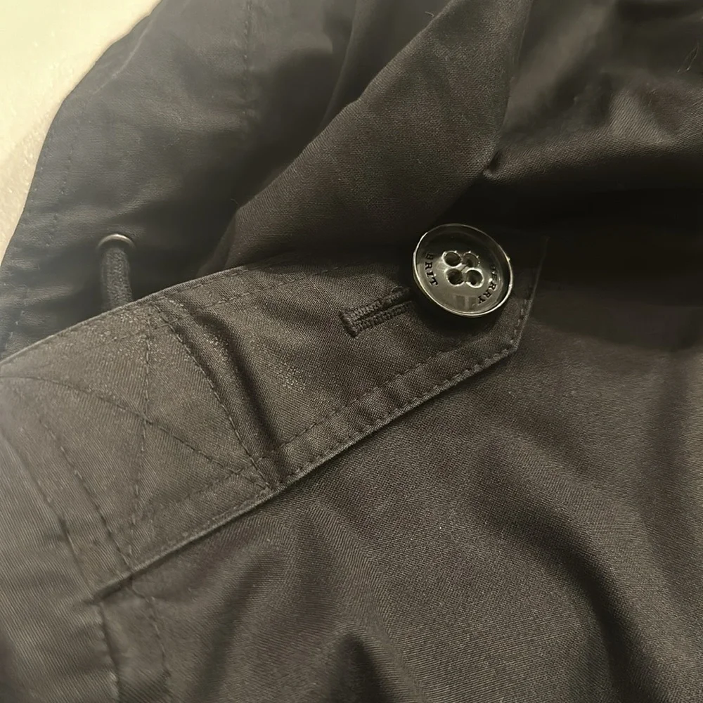 Burberry Brit Trench coat black removable hood check lining EXCELLENT condition - Picture 9 of 17